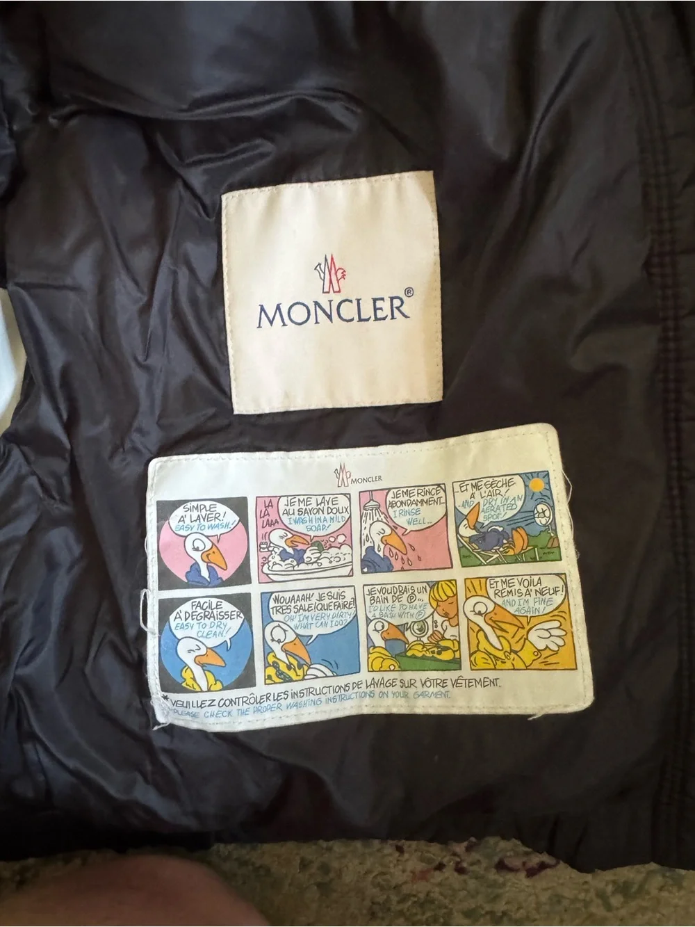 Moncler Black Quilted Anthony Hooded Puffer Jacket size 8 Youth